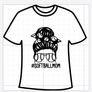 Softball Mom Graphic T-Shirt